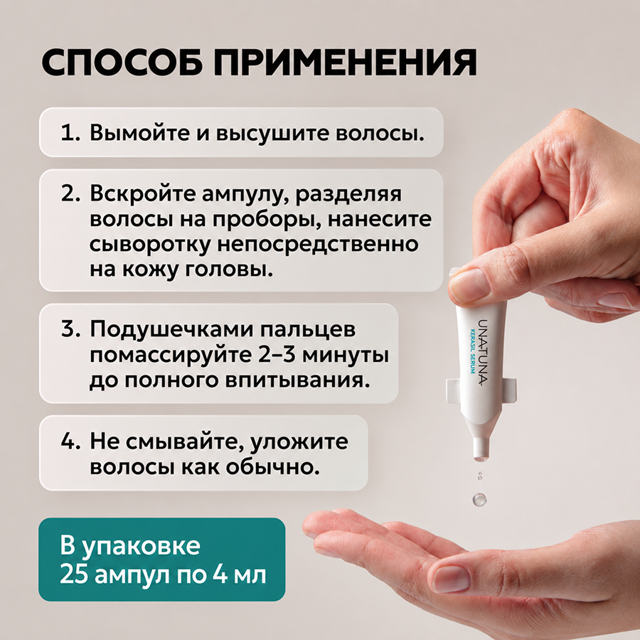 Сыворотка для восстановления волос UNATUNA